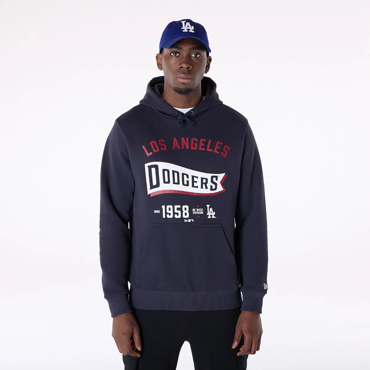 

Свитшот Los Dodgers MLB с вымпелом New Era, темно-синий