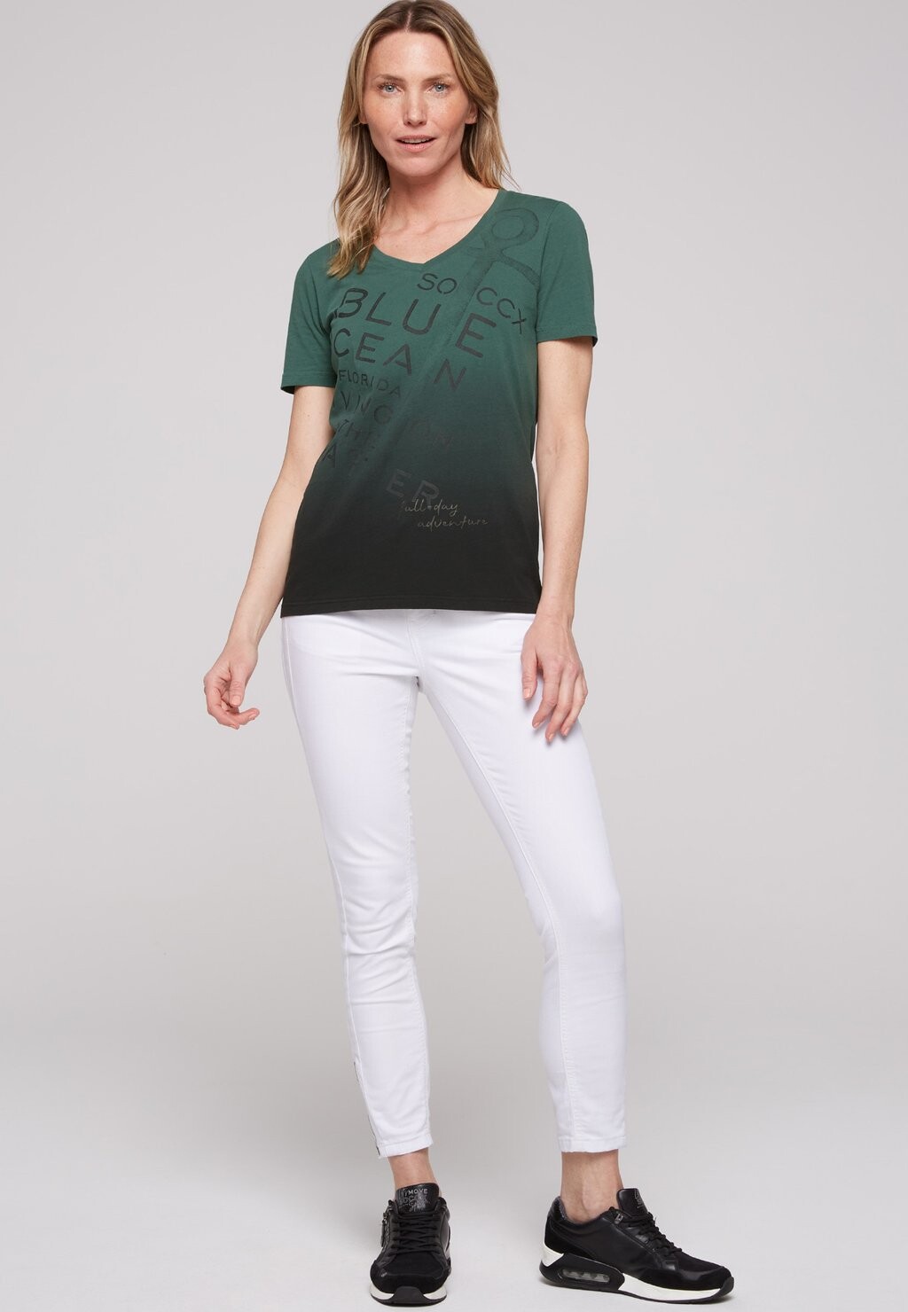 

Футболка с принтом DIP DYE MIT ANKER Soccx, темно-зеленый