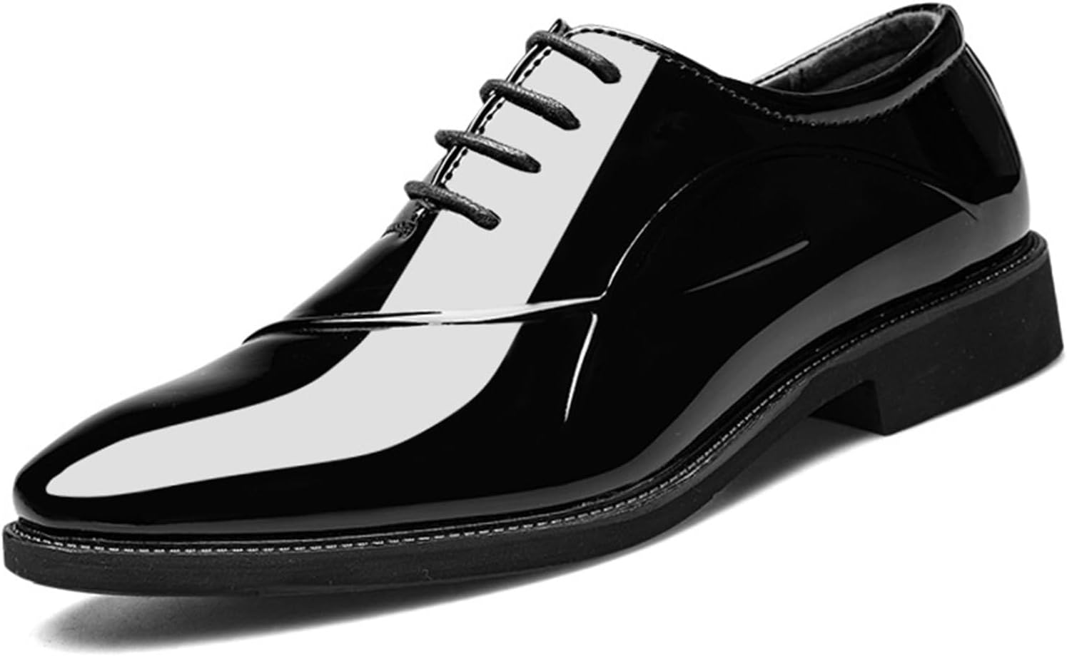 

Мужские туфли KYOESCAI на шнуровке Derby Oxford, формальные туфли из лакированной кожи, модные свадебные туфли для мужчин, черный