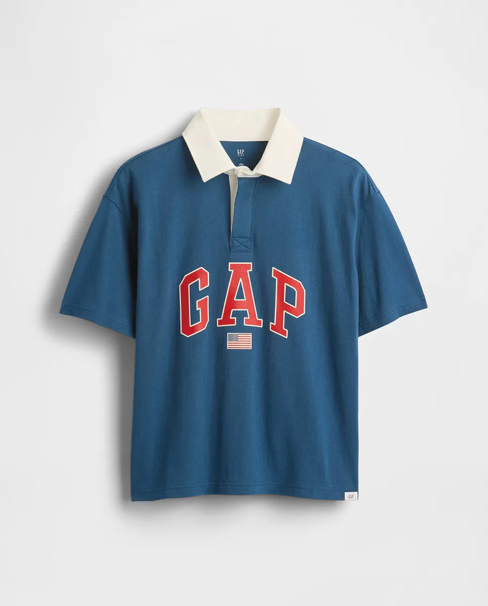 

Поло с логотипом Gap для детей, синий