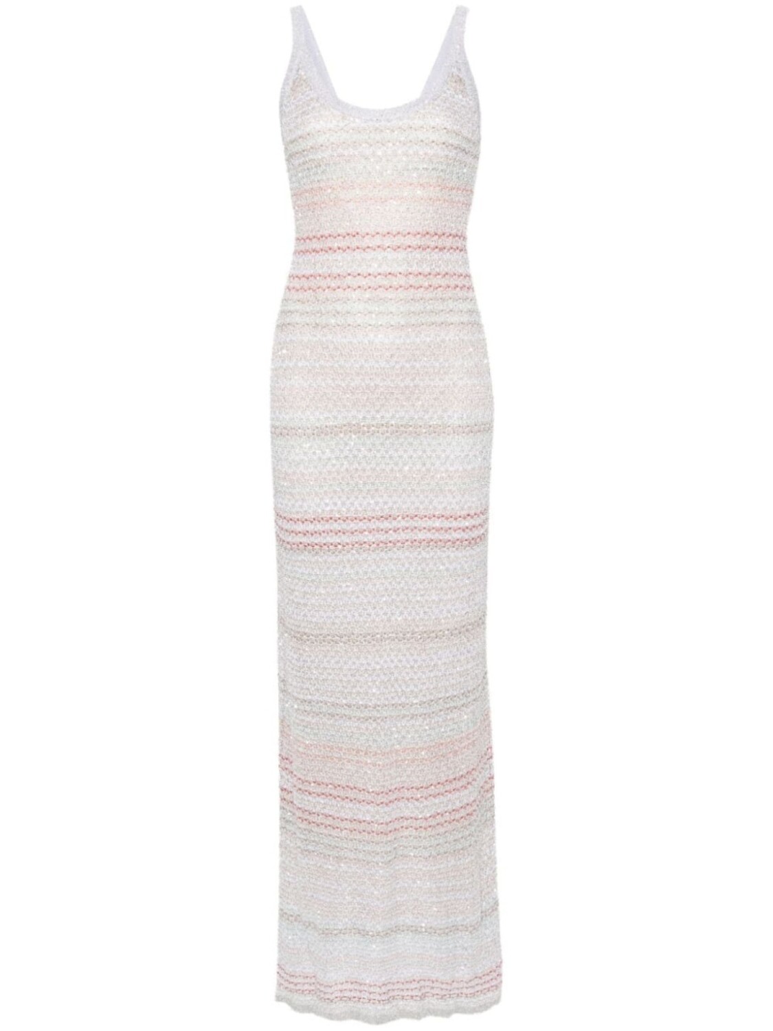 

Missoni платье макси с пайетками, белый