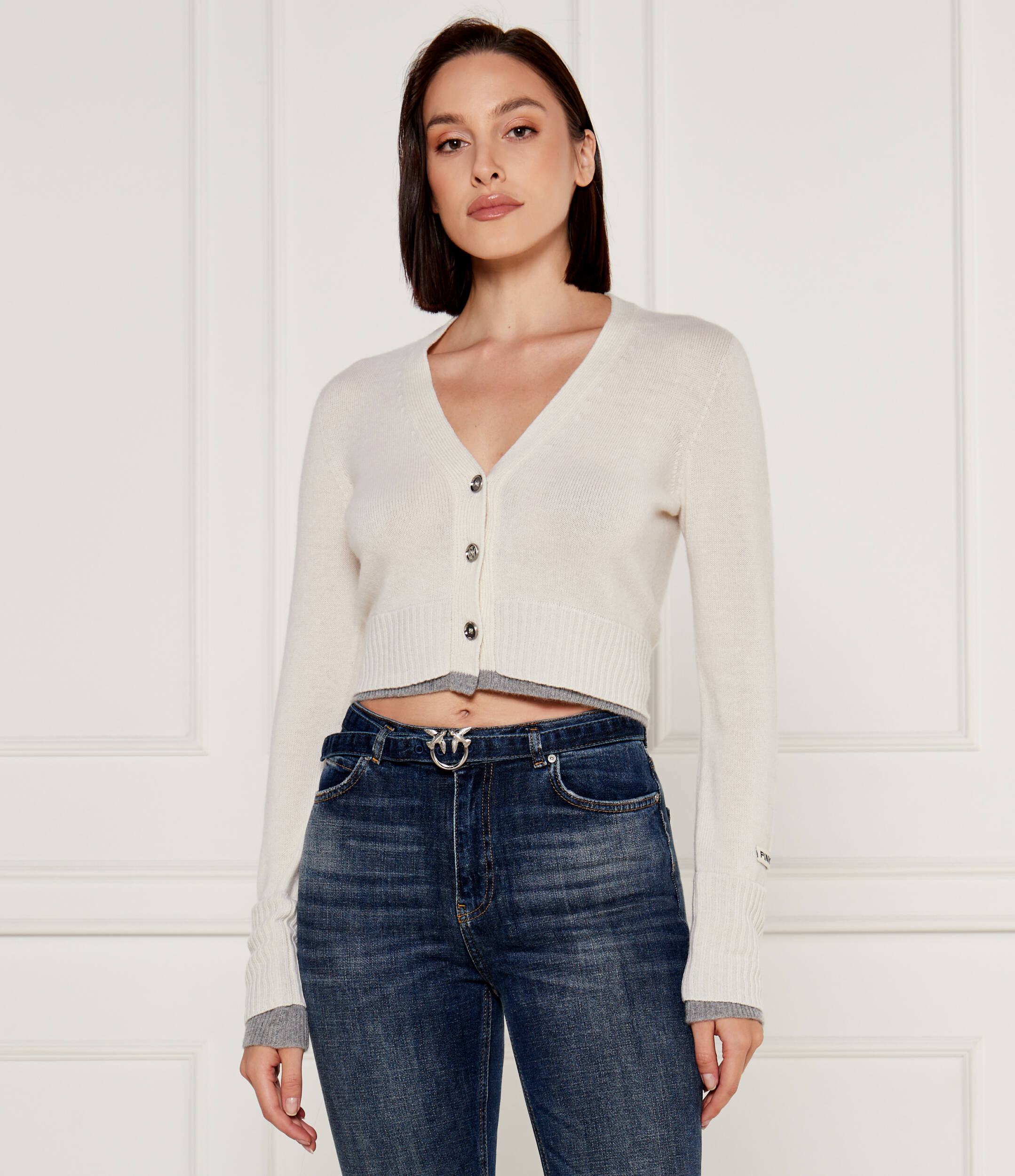 

Свитер Pinko CHAUSIE Cropped Fit Cropped Fit, кремовый