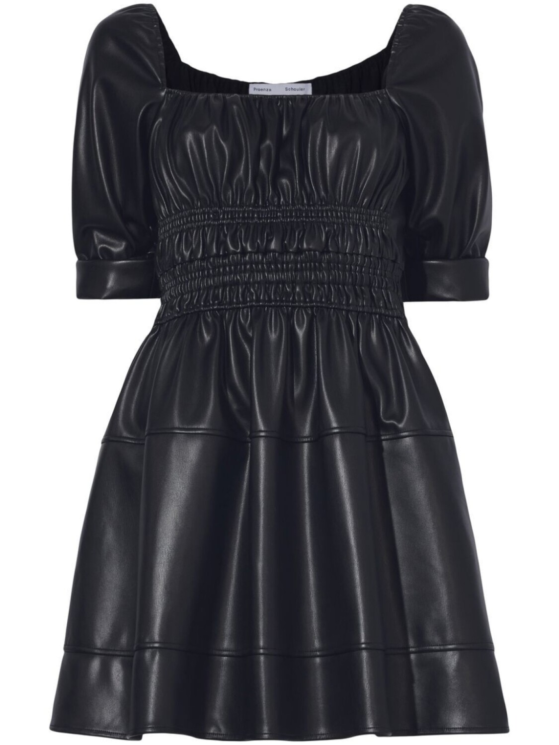 

Платье мини со сборками Proenza Schouler White Label, черный