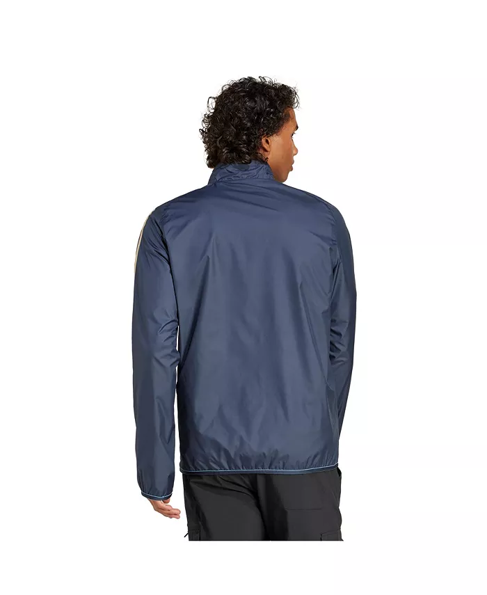 Мужская синяя/голубая реверсивная куртка на молнии Philadelphia Union 2025 Anthem Full-Zip adidas — фото 2