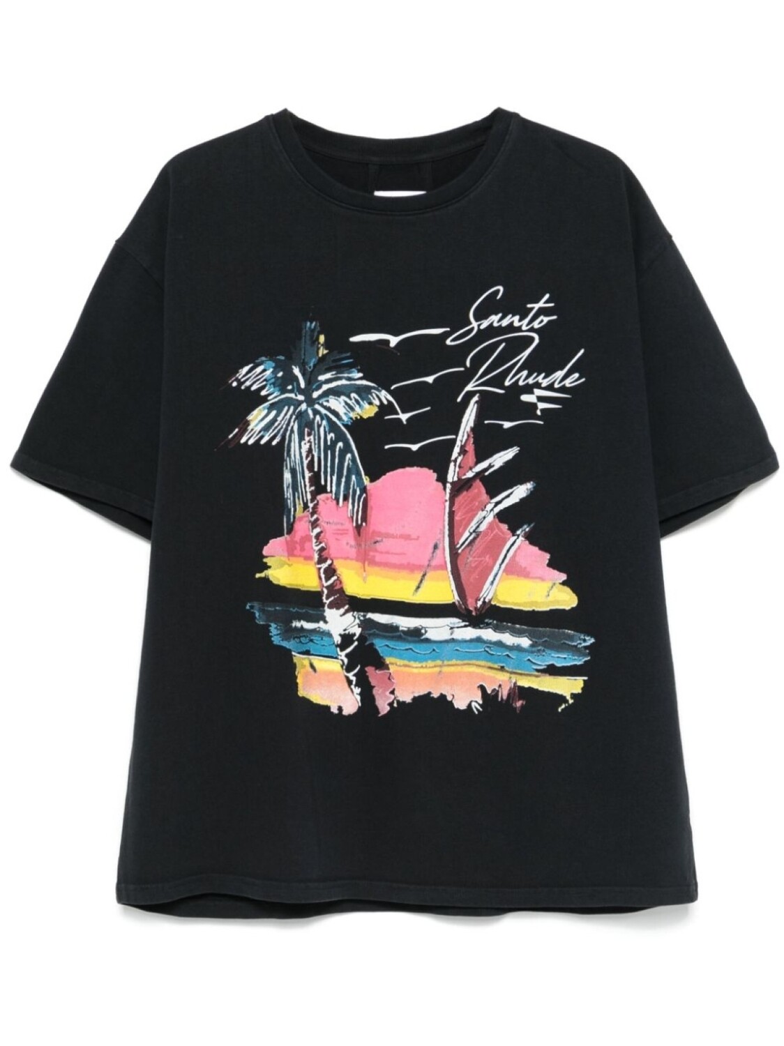 

RHUDE футболка с принтом, черный