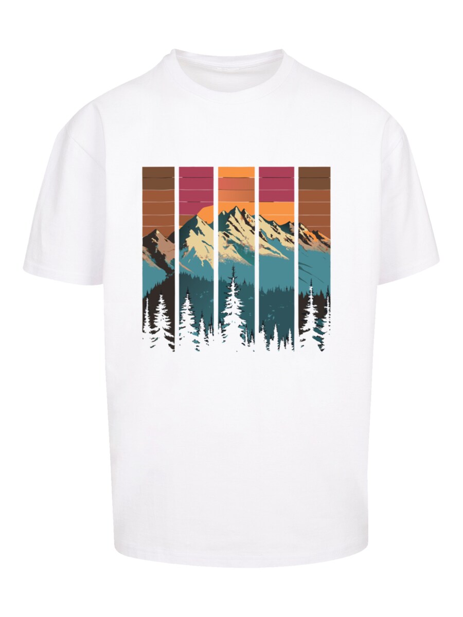 

Рубашка F4NT4STIC Berg Sonnenuntergang Retro, белый