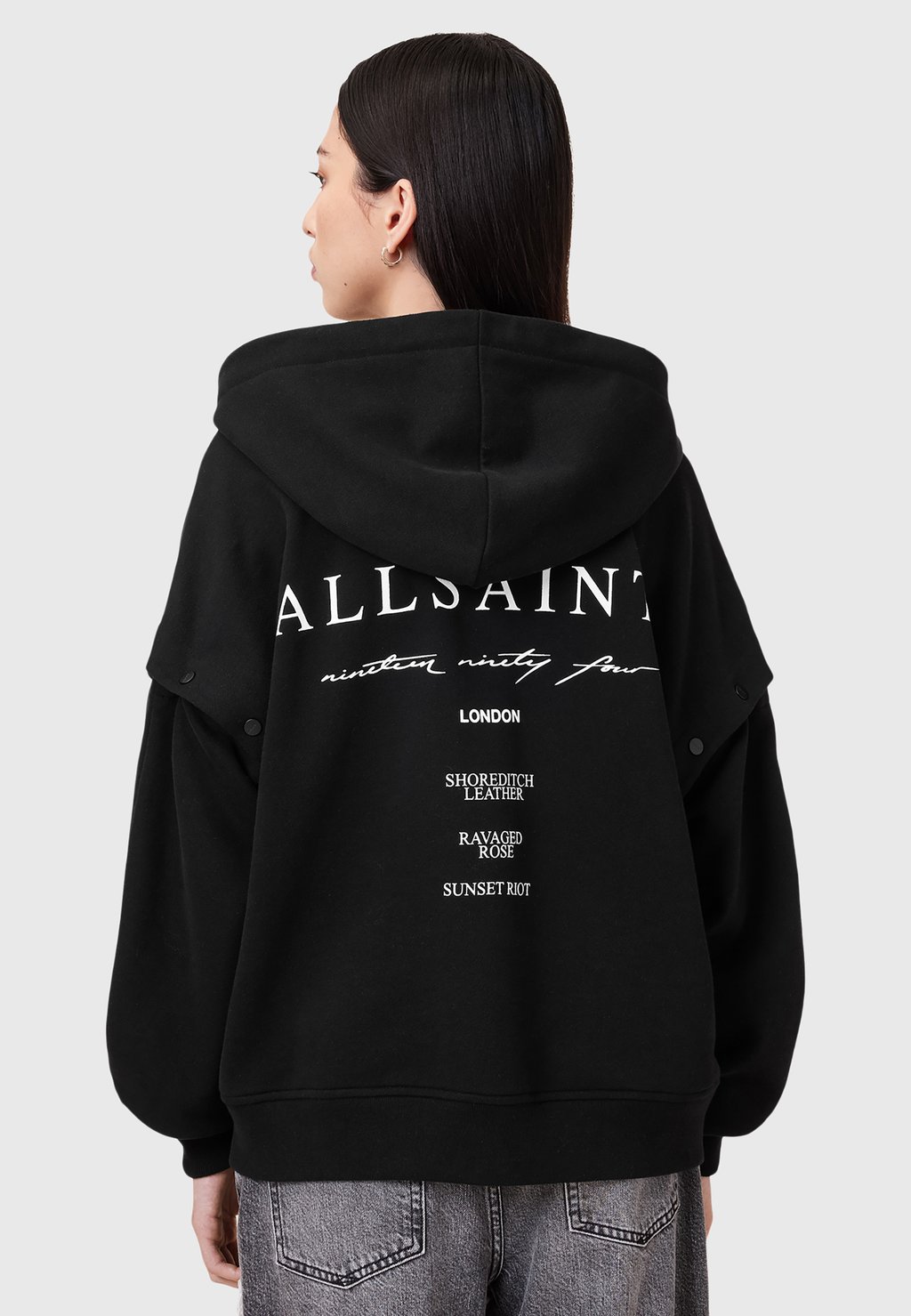 

Толстовка на молнии AROMA AMPHIA HOODY AllSaints, черный