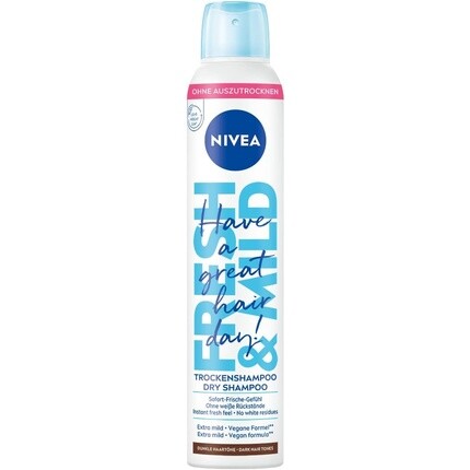 Свежий и мягкий сухой шампунь для темных тонов волос 200мл, Nivea