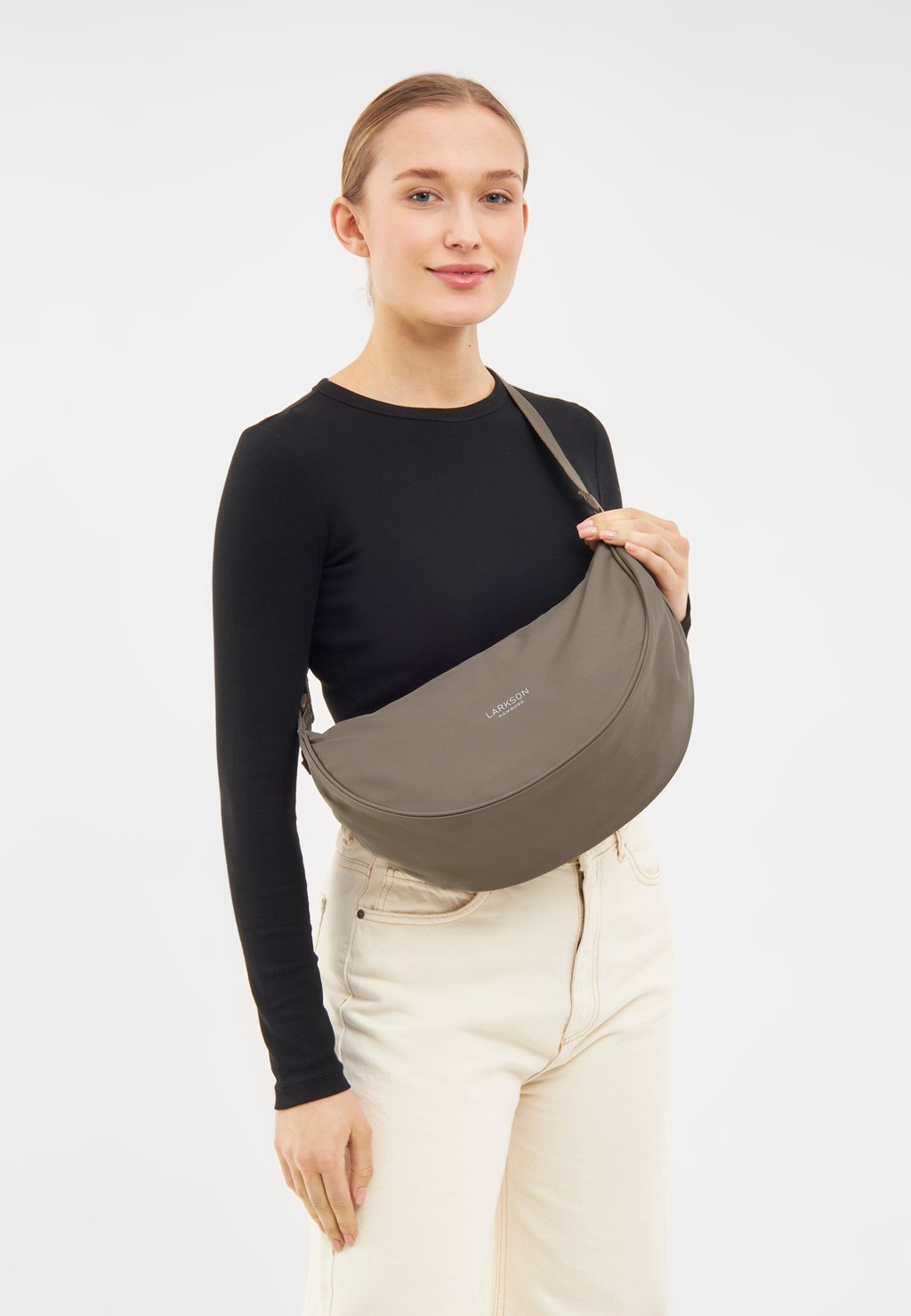 

Сумка через плечо SOLVEIG MEDIUM HALF MOON Larkson, серый