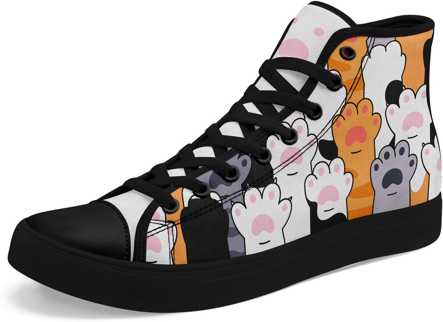 

Стильные высокие кеды из холщовой ткани AWSOLE для мужчин и женщин, модные художественные дизайны, различные яркие стили, плоские кроссовки для ходьбы, белый/черный/оранжевый/розовый/серый