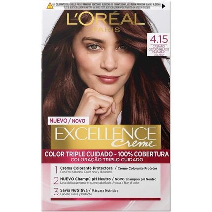 

L'Oréal Paris Краска для волос Excellence Creme №4.15 Темный ледяной каштан