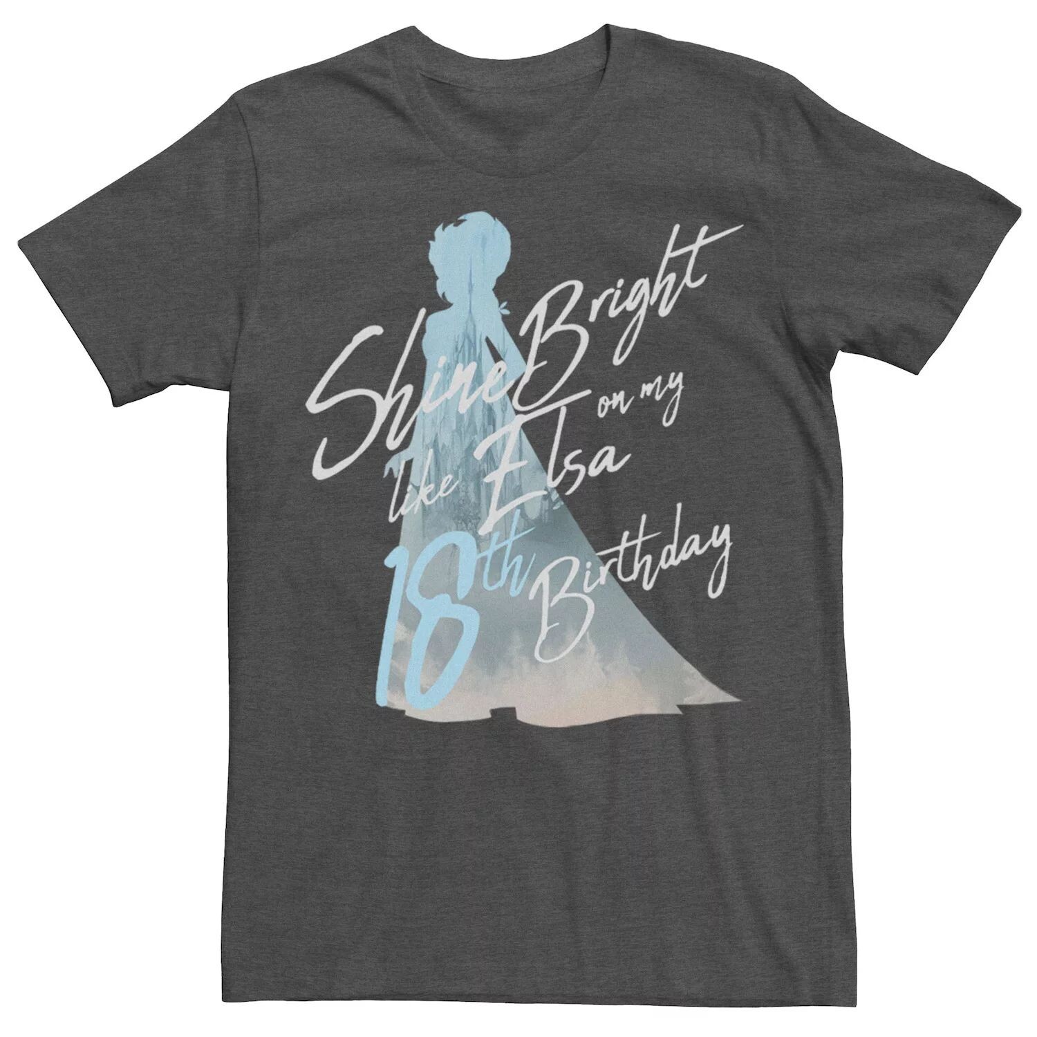 

Мужская футболка 's Frozen Elsa Silhouette с рисунком на 18-летие Disney