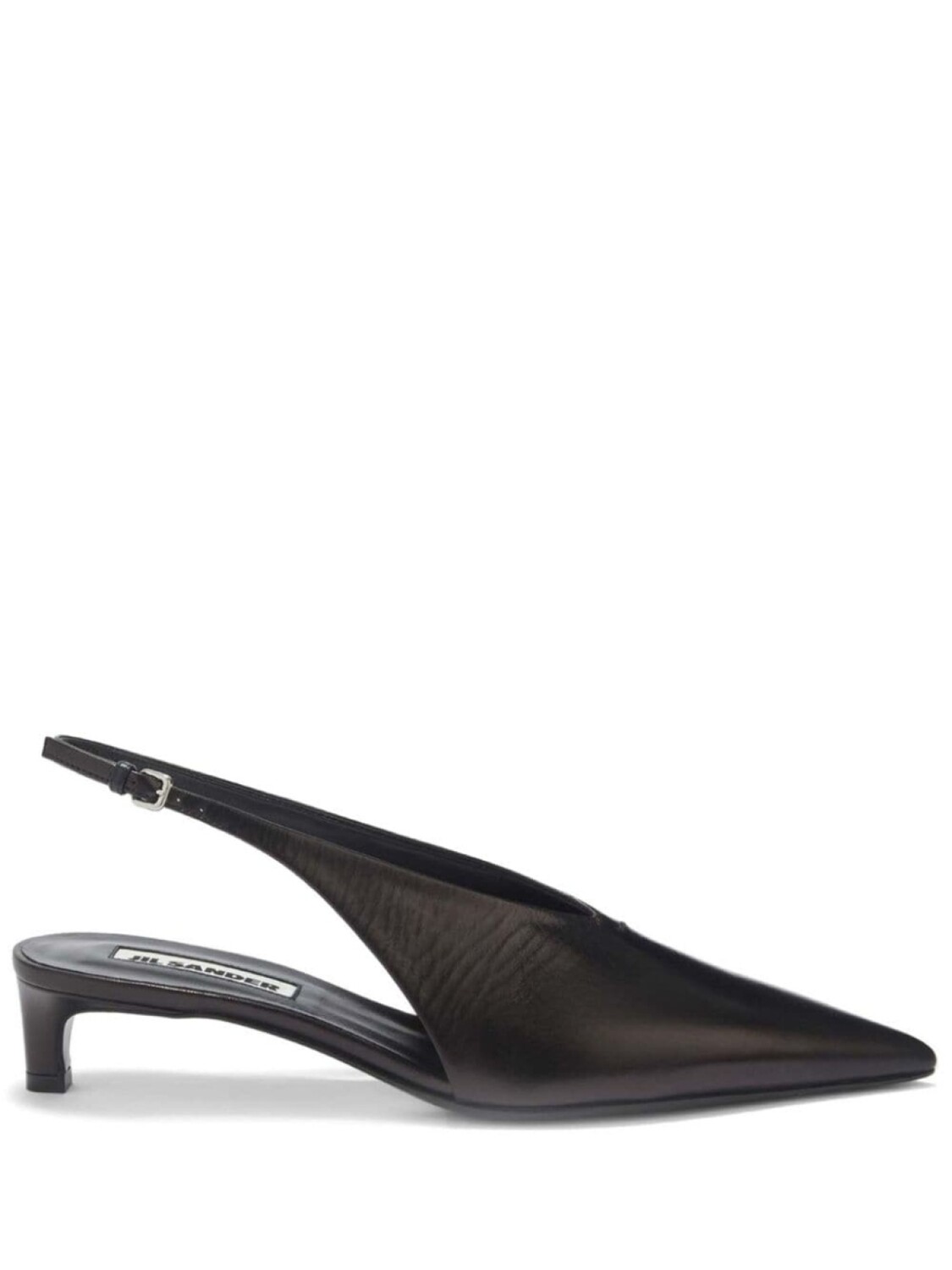 Jil Sander туфли-лодочки из кожи с открытой пяткой, черный
