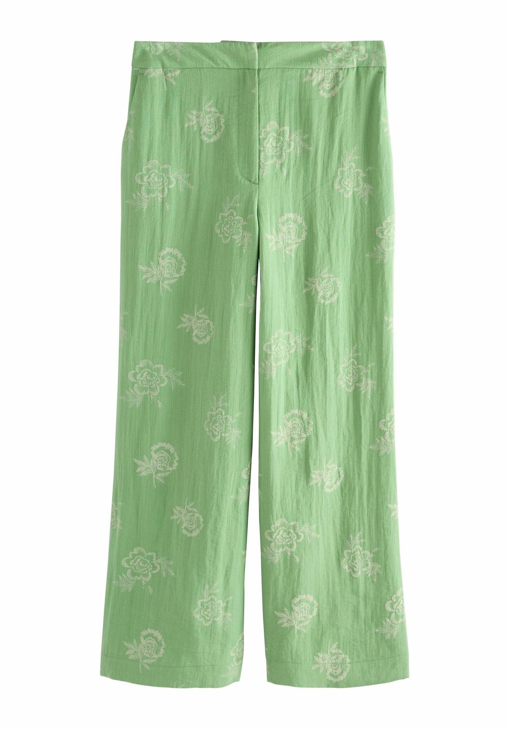

Брюки REGULAR FIT - WIDE LEG EMBROIDERED Next, зеленый