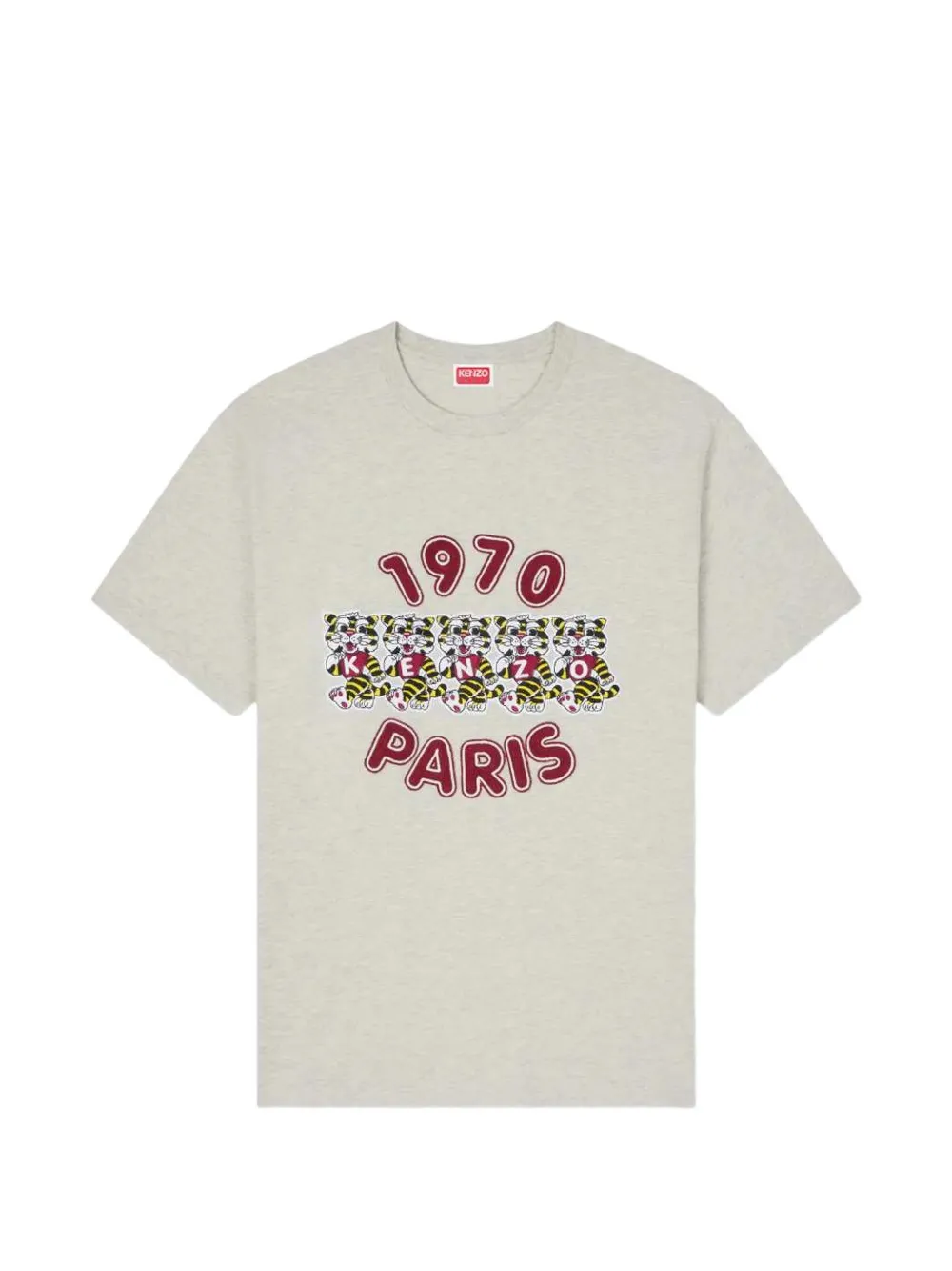 

Футболка с изображением дикого тигра Kenzo, серый