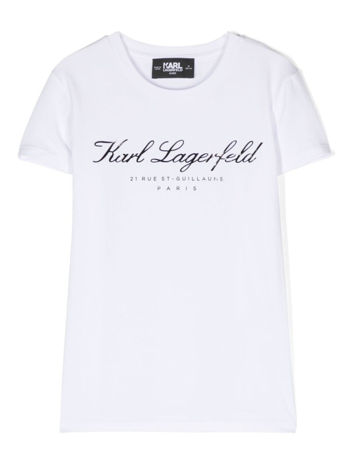 

Футболка с принтом Hotel Karl Karl Lagerfeld Kids, белый