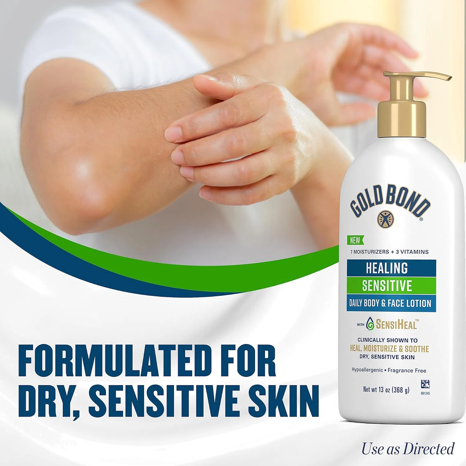 Лосьон для тела и лица Gold Bond Healing Sensitive, 13 унций — фото 4
