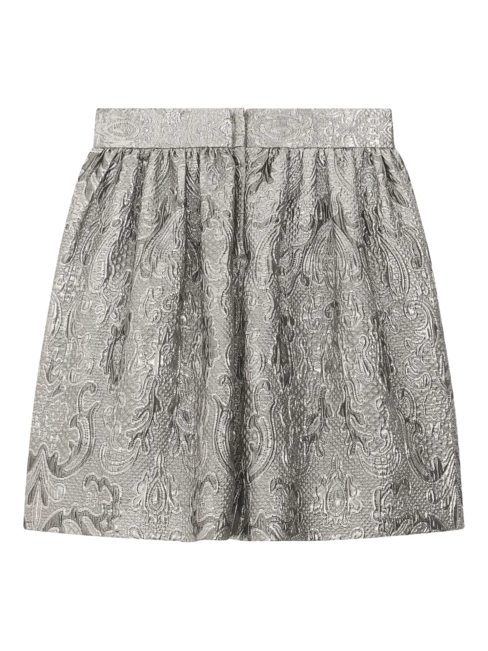 Жаккардовая юбка из ткани ламе Dolce & Gabbana Kids, серебристый — фото 2