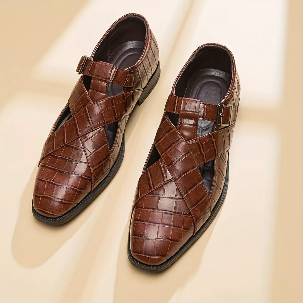 Men's Fashionable Breathable Casual Shoes for Business and Daily use. Rubber Sole. Available in Large Size Fusecottc, коричневый — фото 2