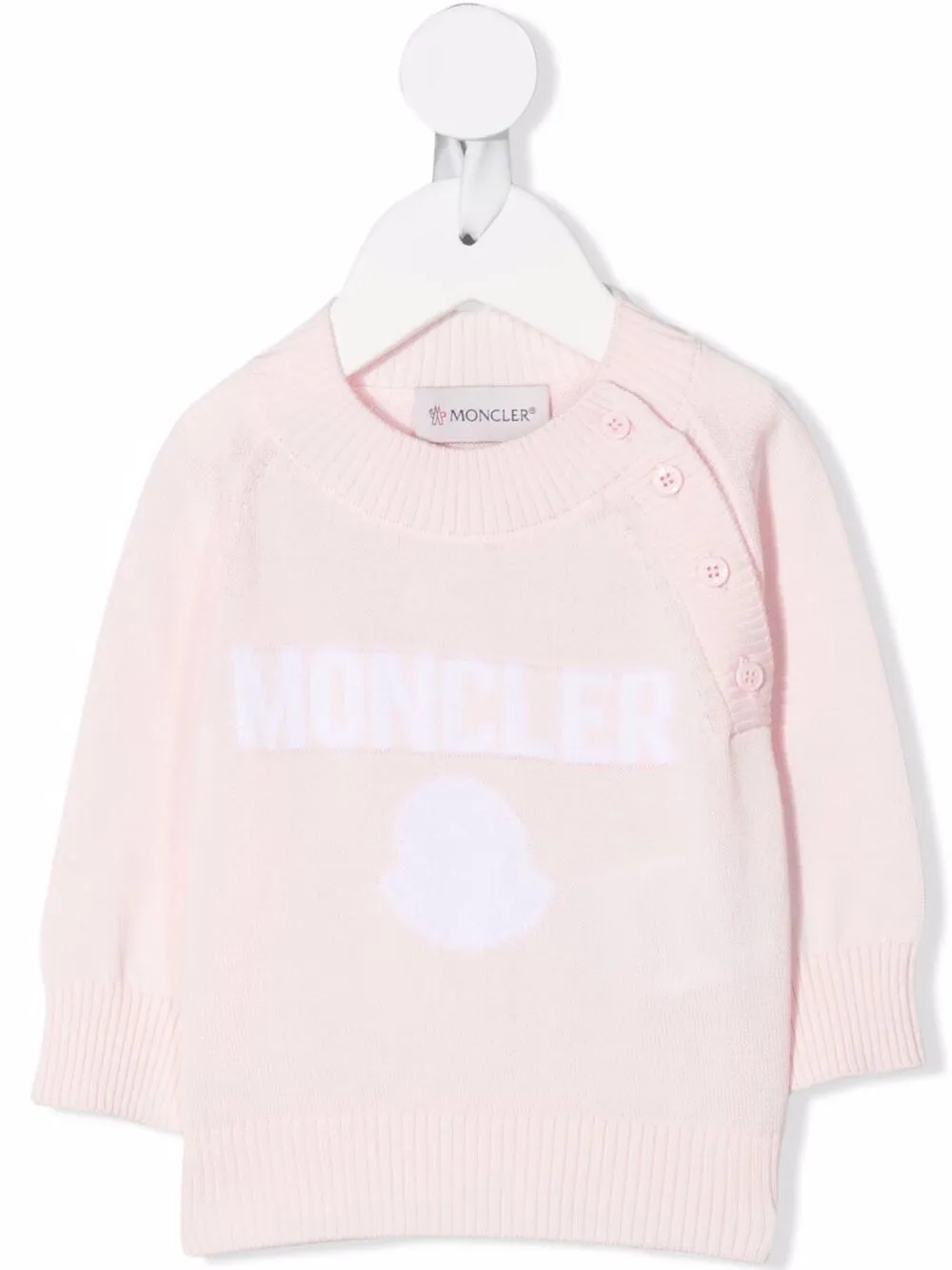 

Джемпер с логотипом и длинными рукавами Moncler Enfant, розовый