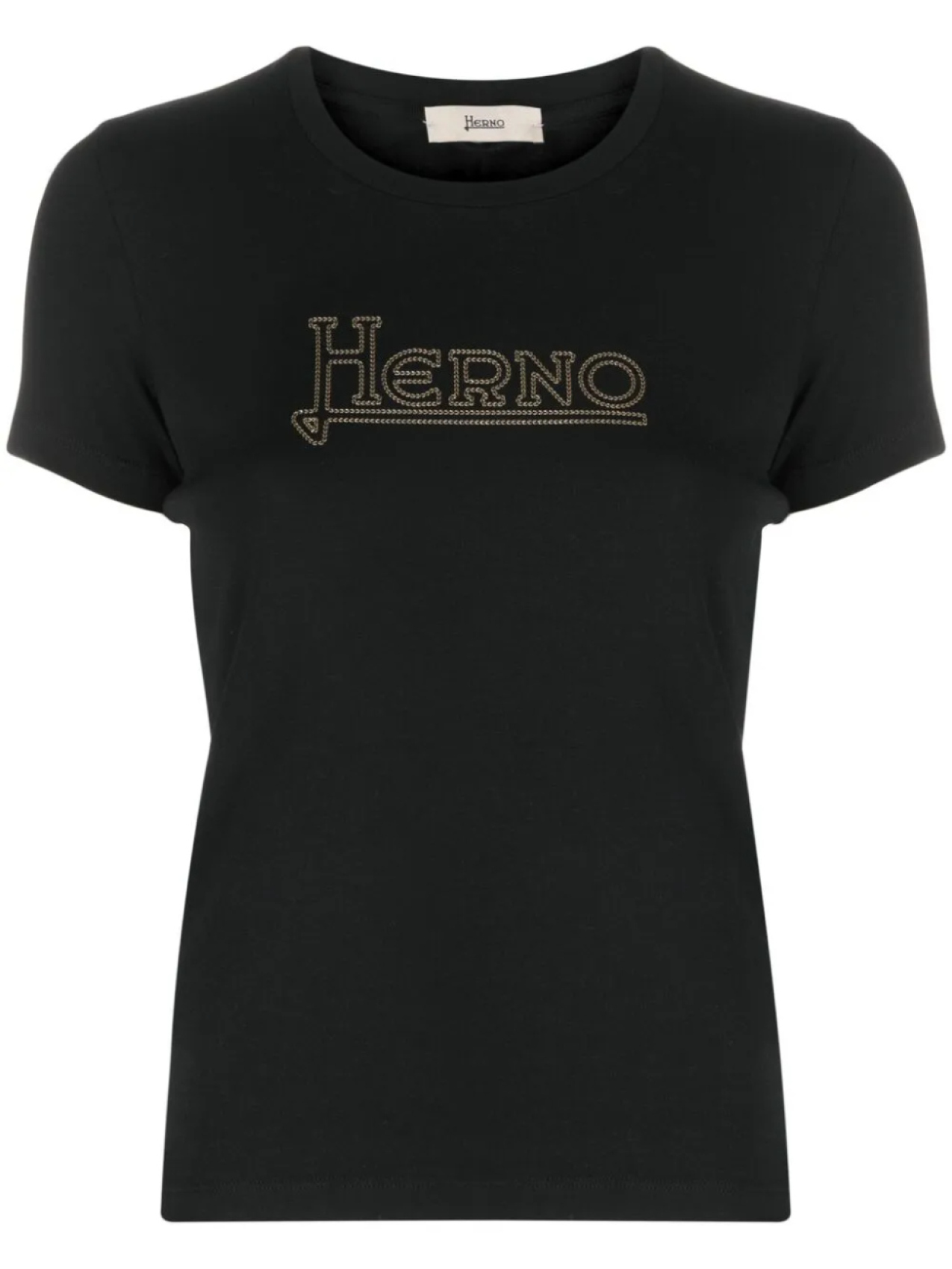

Футболка с вышитым логотипом Herno, черный