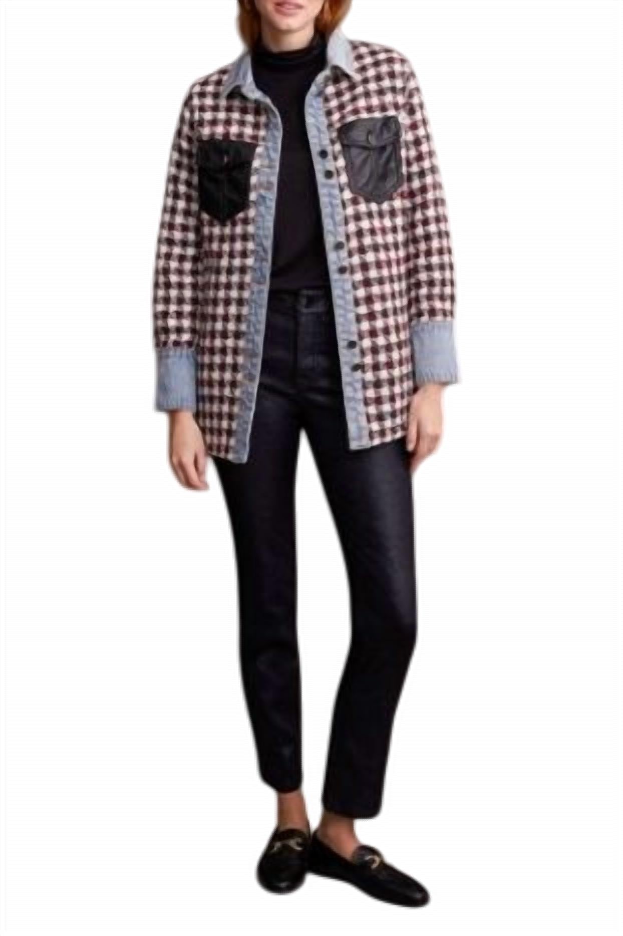 

Модная куртка цвета деним и алый TRIBAL, цвет denim & scarlet