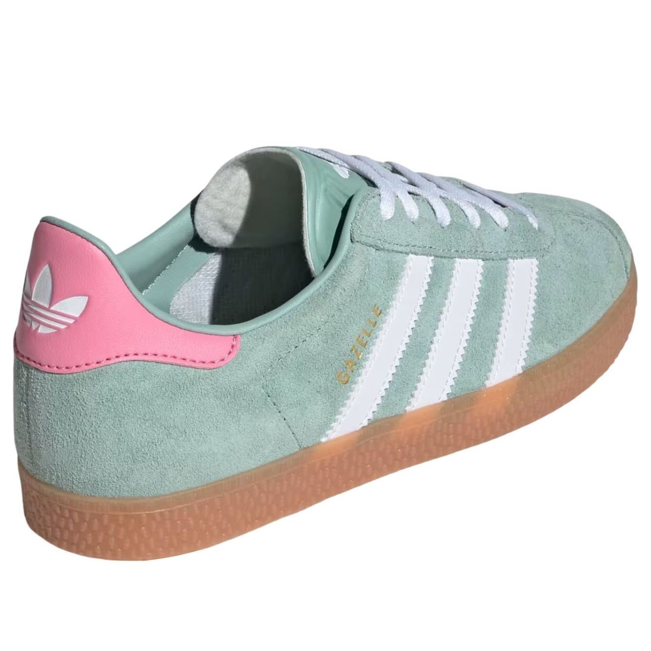 (GS) Adidas Gazelle 'Hazy Green Bliss Pink' — фото 3