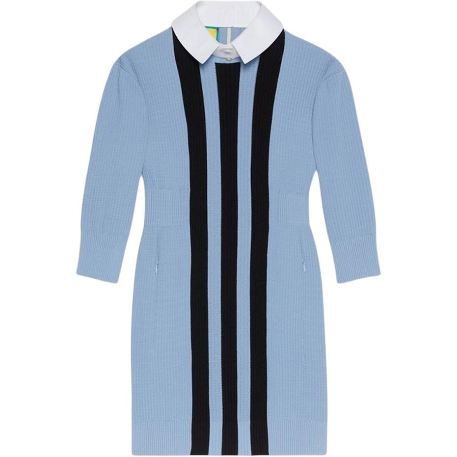 

GUCCI Adidas длинное платье с длинными рукавами женское blue