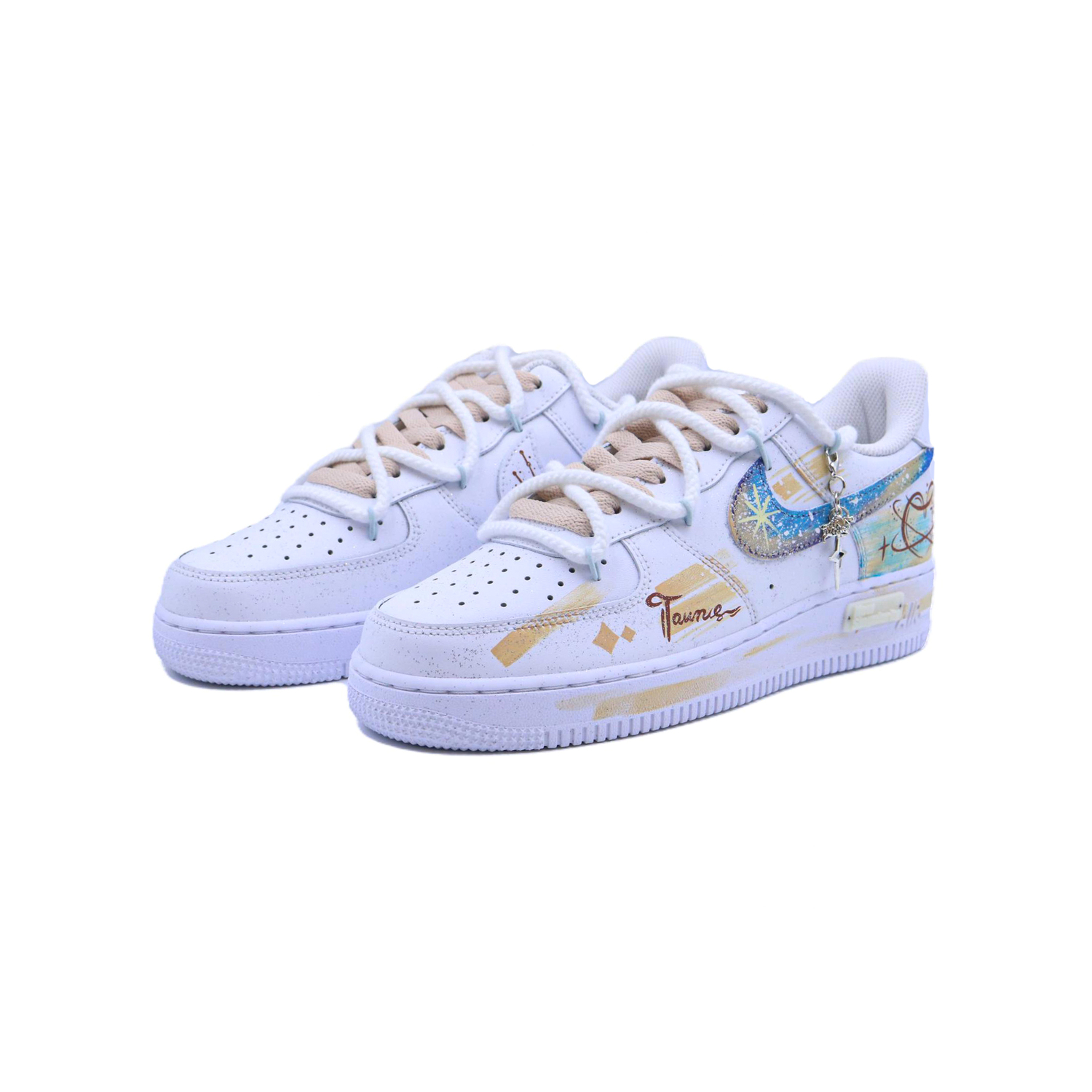 Nike Кроссовки для скейтбординга Air Force 1, унисекс, низкие, синий — фото 4