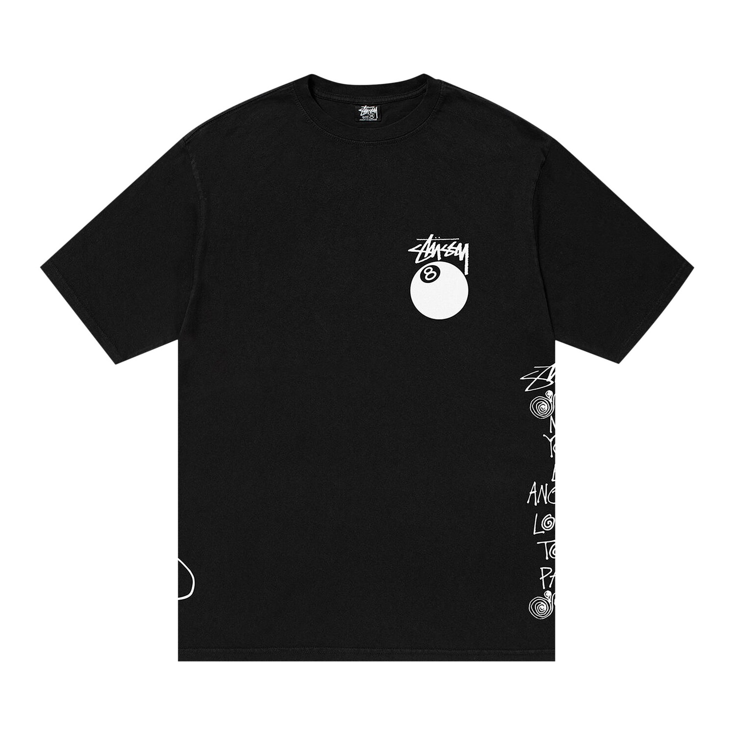 

Футболка Stussy Test Strike, окрашенная в пигмент, черная, Черный, Футболка Stussy Test Strike, окрашенная в пигмент, черная