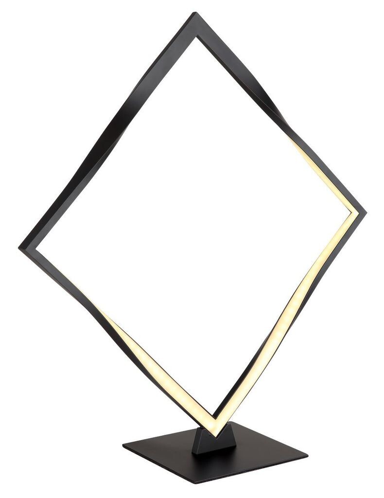 

Настольная лампа Globo Lighting металл черный матовый, алюминий черный матовый, пластик опал, кулисный переключатель на кабеле, рама повернутая, ДхШхВ: 420х140х445мм, вкл. светодиод 12Вт 230В, источник 1330лм, выходная мощность 470лм, 3000К