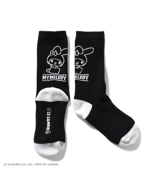 Носки Sanrio Characters × HOMEGAME, хлопок, чёрный