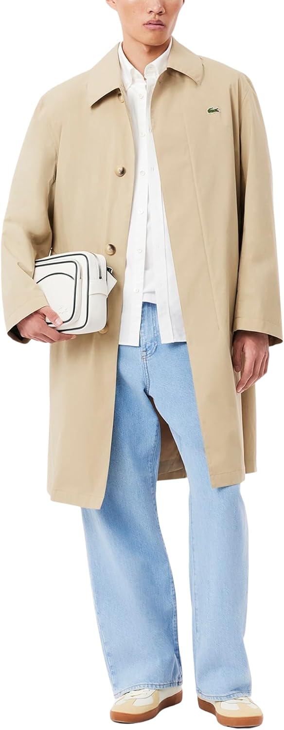 Рубашка Lacoste с коротким рукавом, классический крой, мужская коллекция Core, White — фото 4