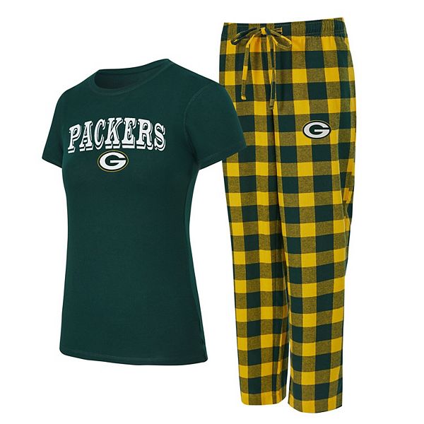 

Женский комплект пижамы concepts sport green/gold green bay packers plus avondale Unbranded