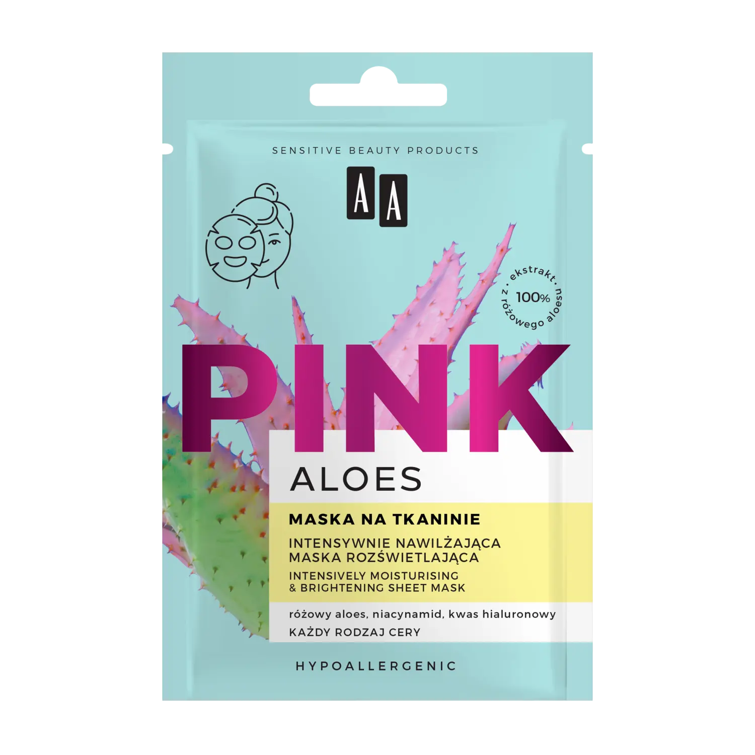 

Интенсивно увлажняющая маска для лица Aa Pink Aloes, 18 мл