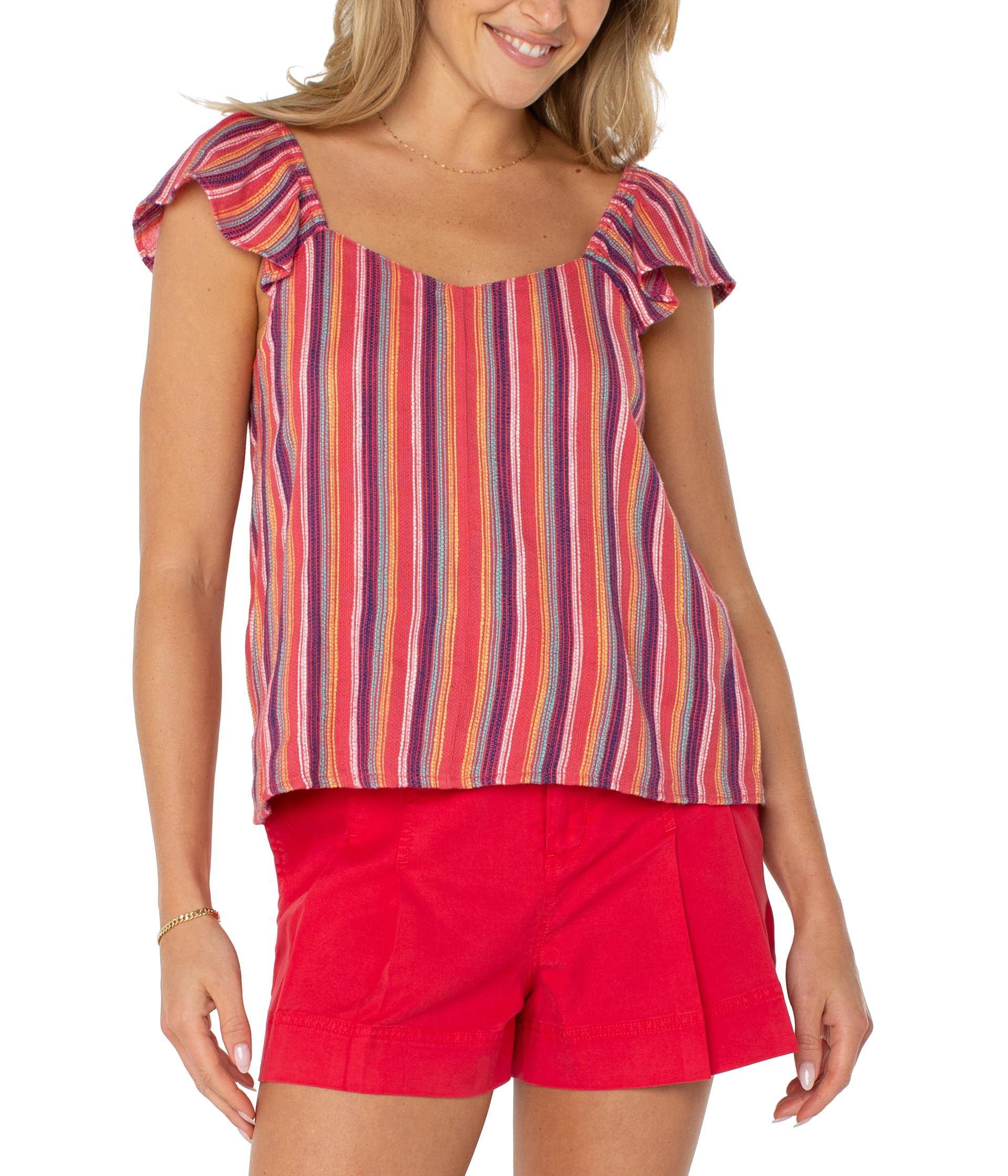 

Топ Liverpool Los Angeles Flutter, цвет Red/Blue Multistripe