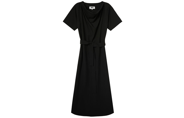 

Платье Mm6 Maison Margiela с короткими рукавами, черный