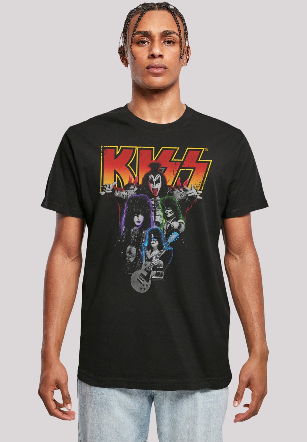 

Футболка с принтом KISS ROCK BAND F4NT4STIC, черный
