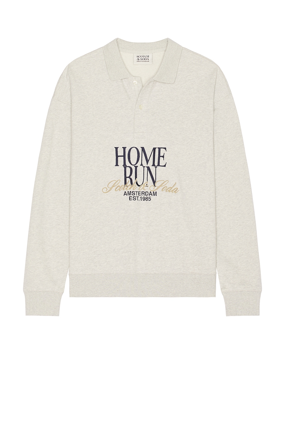 

Свитшот Polo расслабленного кроя Scotch & Soda, light grey melange