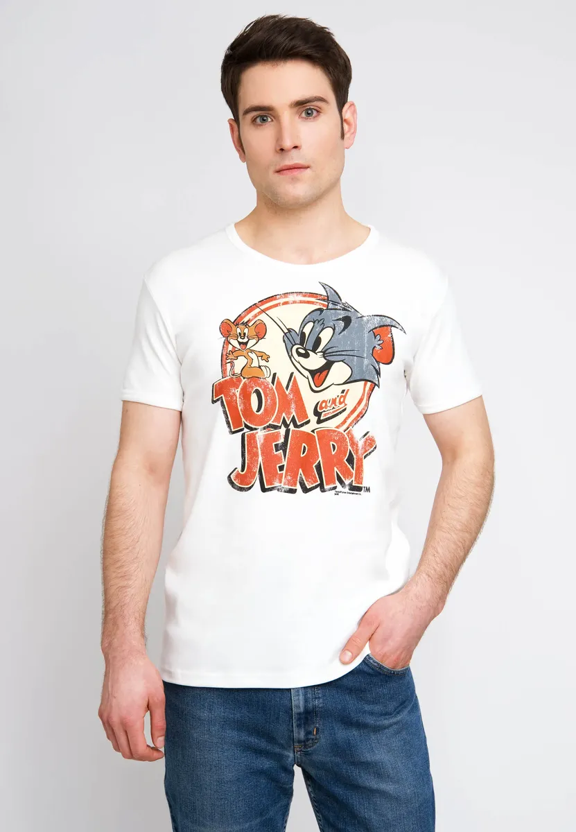 

LOGOSHIRT Футболка "Tom & Jerry - Logo" с принтом Tom & Jerry, цвет Bunt