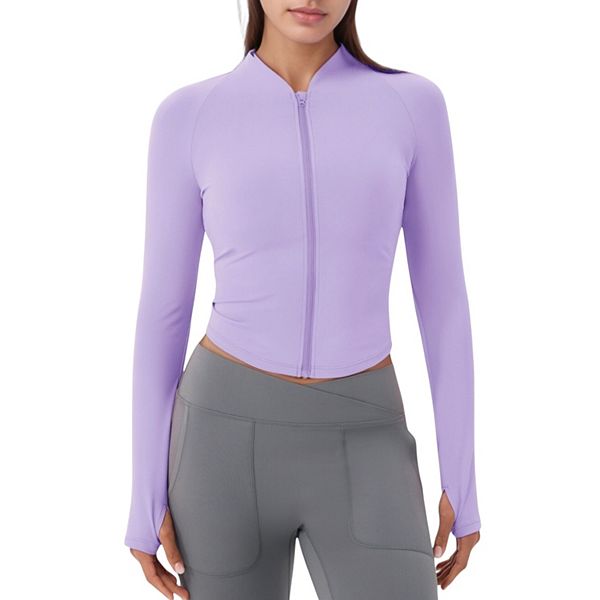 

Женская куртка с длинным рукавом и молнией спереди из легкой функциональной ткани Anna-Kaci, Purple