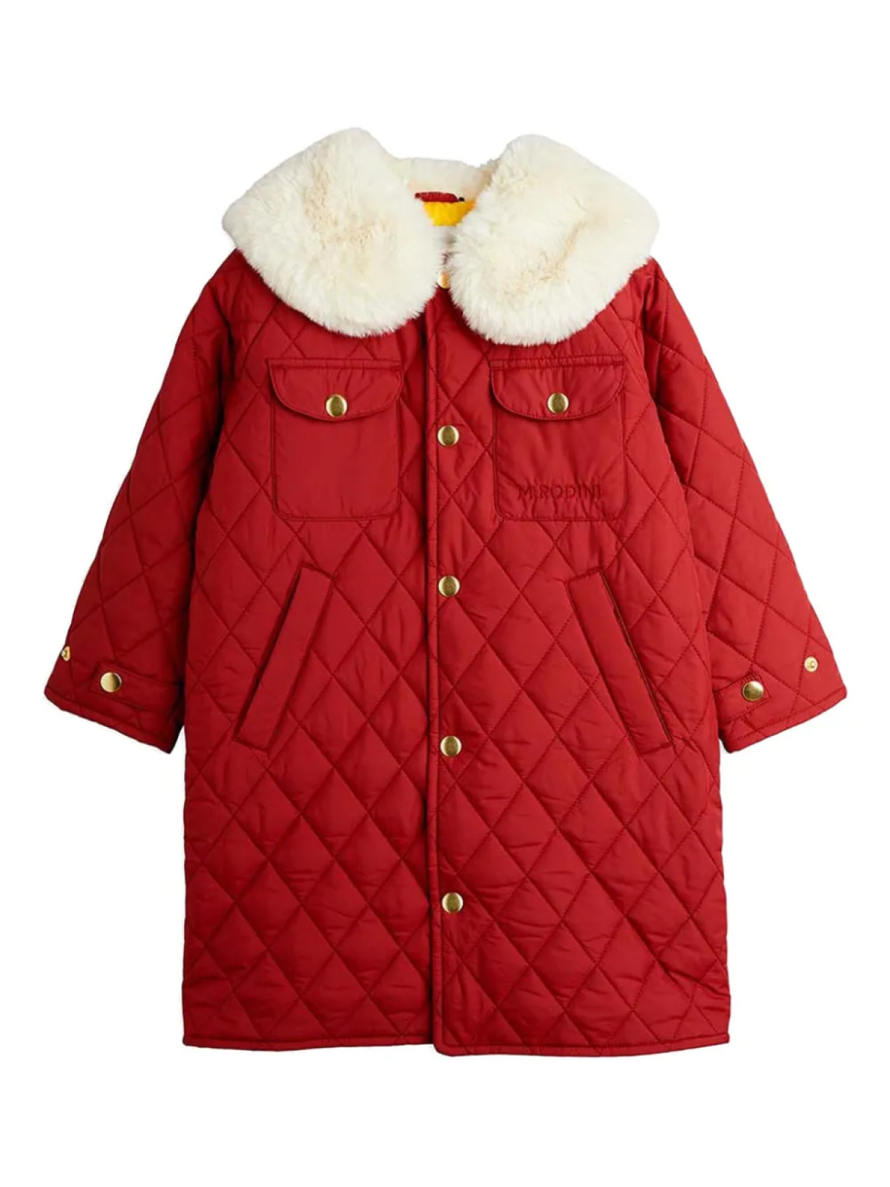 

Стеганое пальто Mini Rodini, красный