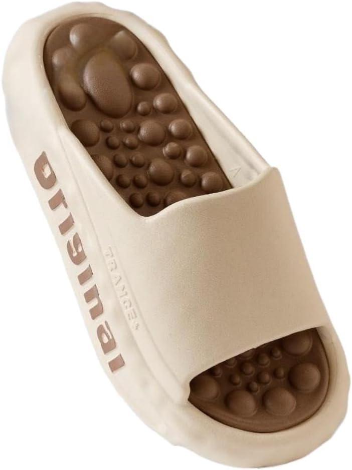 

Модные массажные тапочки-сланцы для мужчин и женщин, с открытым носком Fswinder, хаки