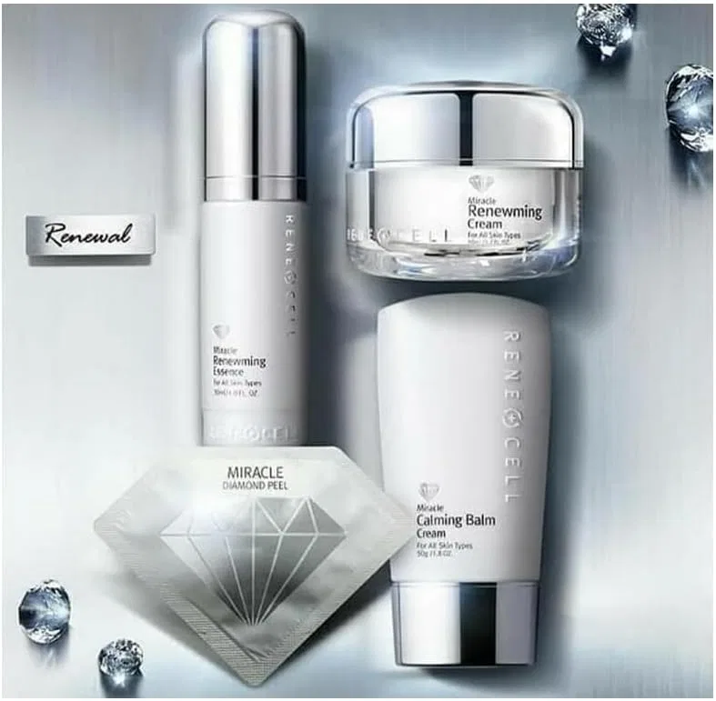 Набор для ухода за кожей Diamond Peel Program Set RENE CELL, 4 предмета, 30 мл + 50 мл + 50 г + 3 г — фото 3