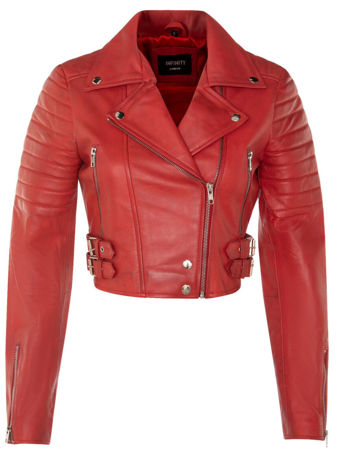

Короткая кожаная куртка brando longtown Infinity Leather, красный