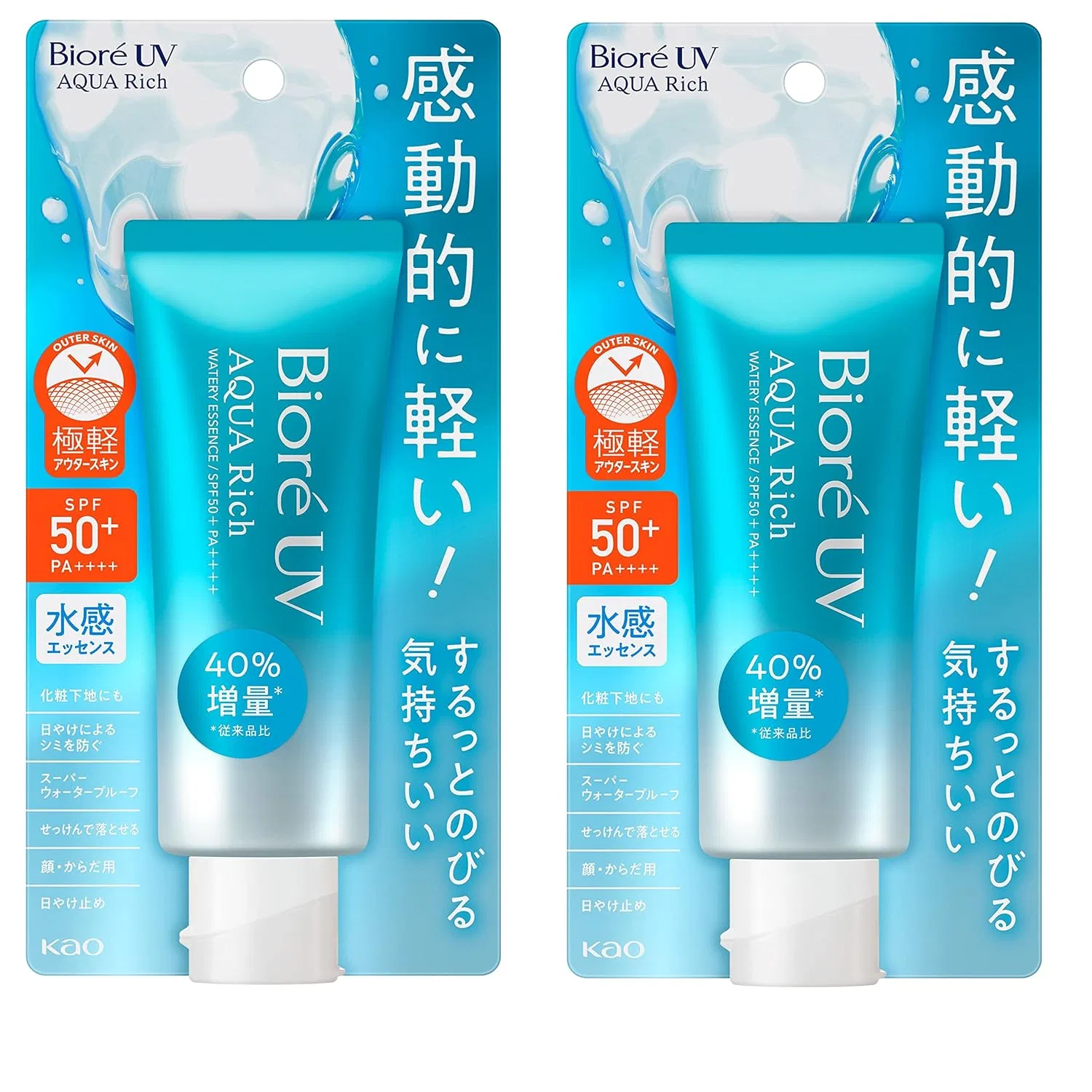Солнцезащитный крем «UV Aqua Rich Watery Essence» SPF50+ PA++++ от Kao Biore Uv