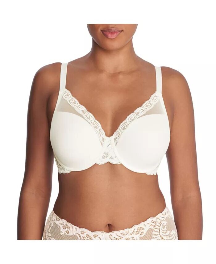 

Женский бюстгальтер Feathers Full Figure Contour на косточках Natori, слоновая кость/кремовый