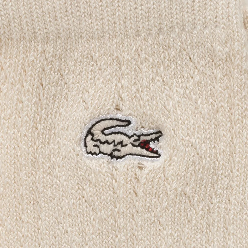 Носки длинные Lacoste Lumi, женские, хлопок, белые — фото 2