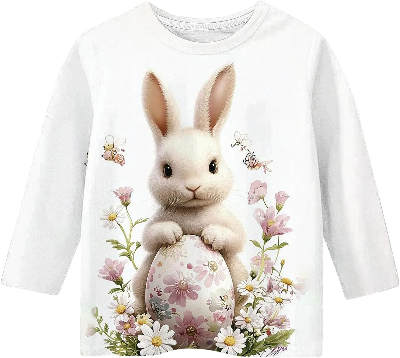 Футболка с милым кроликом, Zzalalana, мультиколор22, 3-13 лет — фото 4