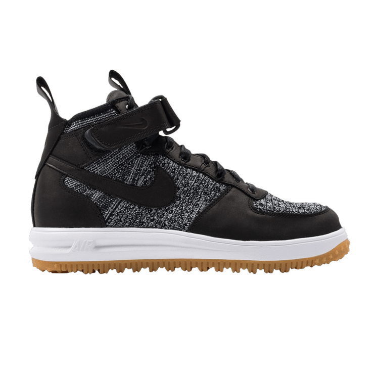 

Ботинки Lunar Force 1 Flyknit Workboot 'Black White', черный